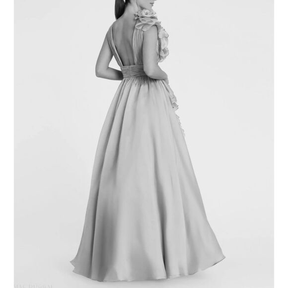 Mac Duggal 48856 Size 2 Mango Marigold Yellow Ballgown Long Gown Maxi Dress - Picture 3 of 5